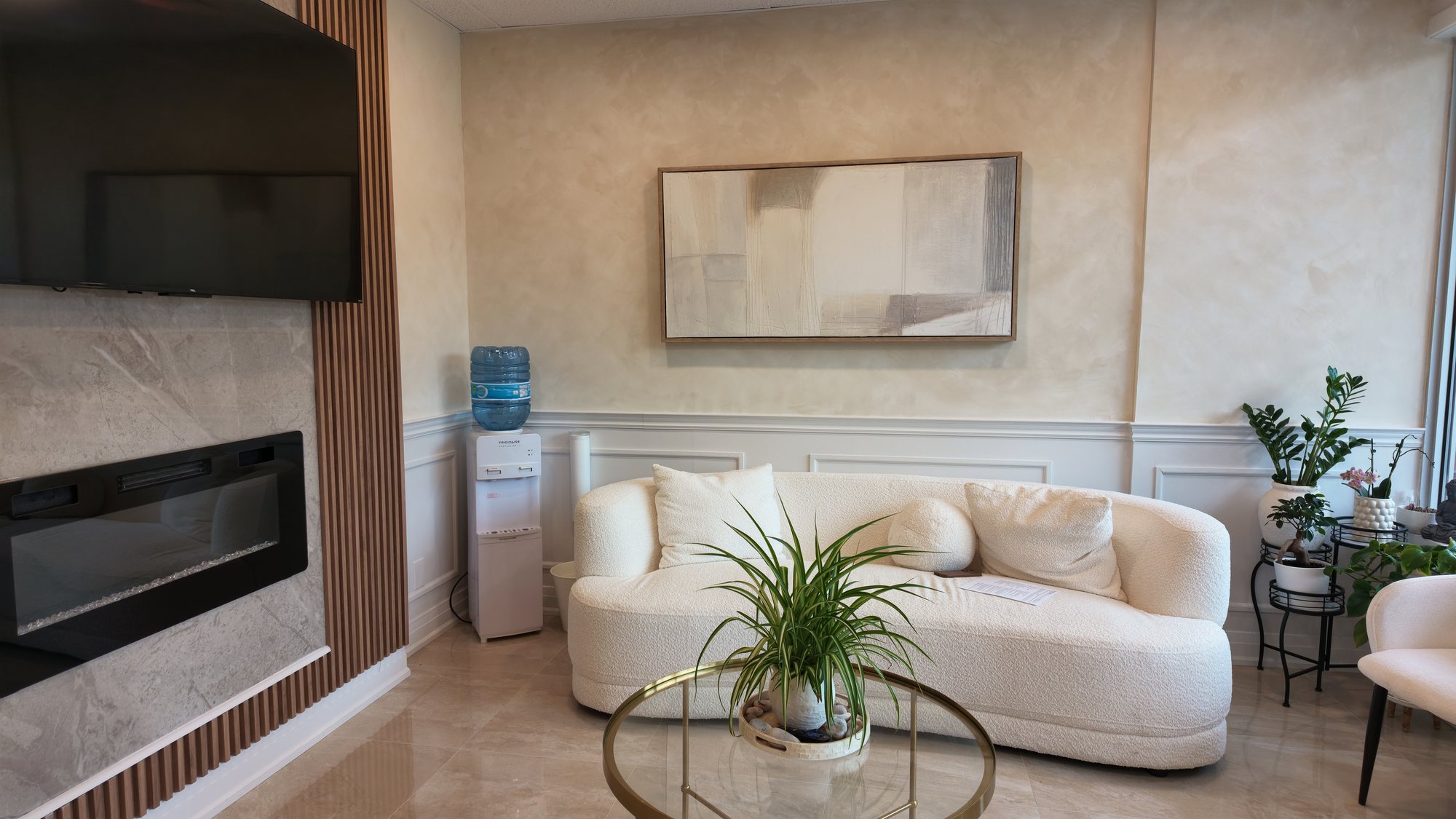 The lounge at Blossom Wellness Clinic, Orangeville